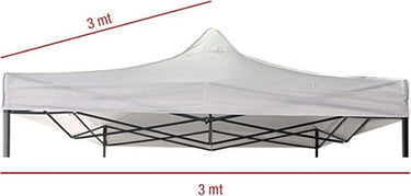 Gazebo 3x3 M. Acero Jardin Filtro Uv Solar E Impermeable