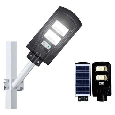 Foco Solar Led 60w Exterior C/ Sensor Y Control+ Brazo Metal