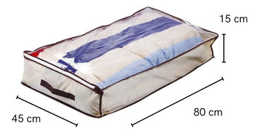 Caja Organizadora De Tela Guarda Mantas Ropa 80x45x15 Cm