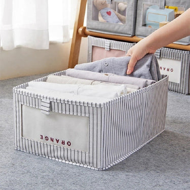 Caja De Almacenamiento De Tela Con Transparencia