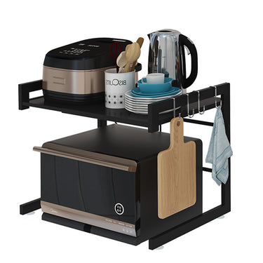 Estante organizador de metal para microondas